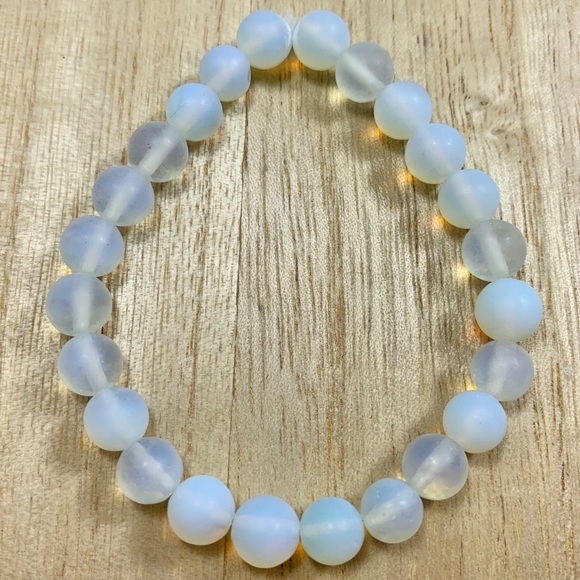 8mm Opal Chakra Stretch Bead Bracelet - Picture 7 of 7